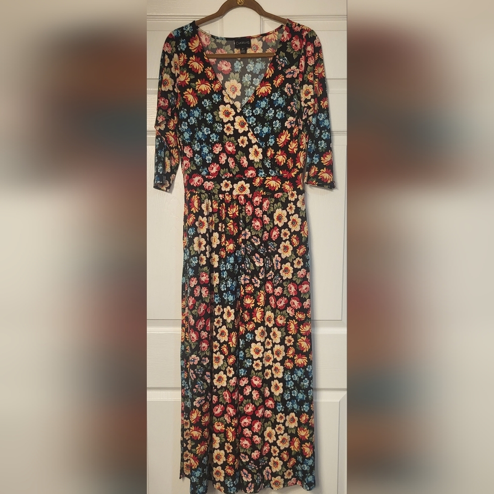 Women's Curations Size Medium Petite Maxi Dress NWOT